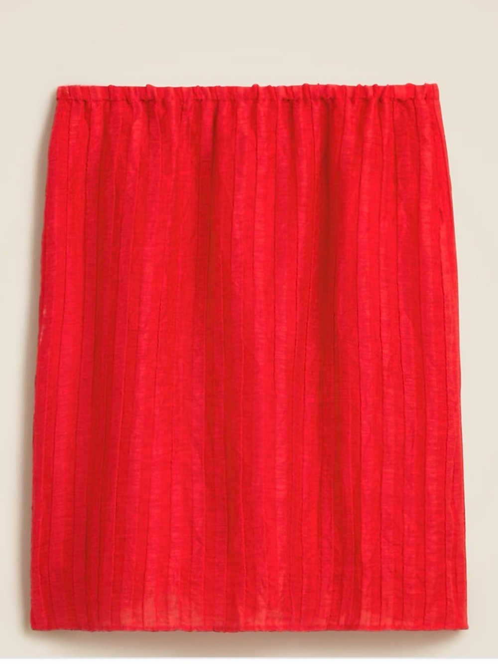NWT$140 J. Crew Textured linen-blend skirt, Red, Size 8, Medium